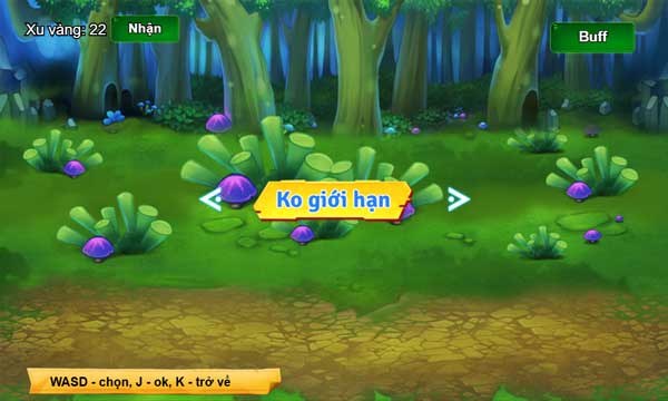 Chế độ thời gian như 60s, 90s hoặc không giới hạn