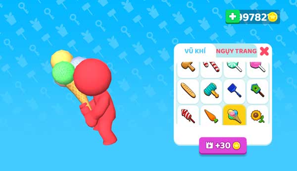 Rất nhiều Skin nhân vật như vũ khí hoặc ngụy trang có trong Shop cửa hàng