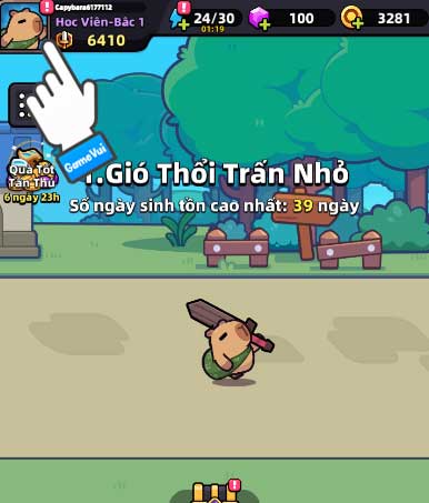 Chạm vào ảnh đại diện