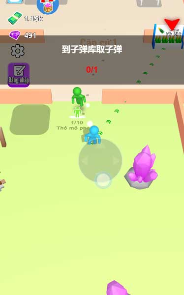 Đưa về căn cứ để khai thác tài nguyên