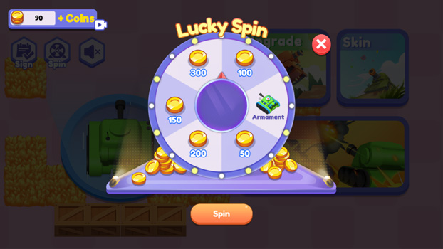 Vòng quay thưởng hằng ngày.