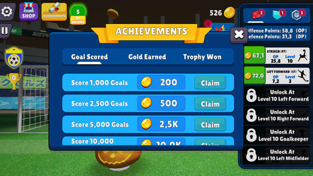 Nâng cấp, chinh phục các thành tựu.