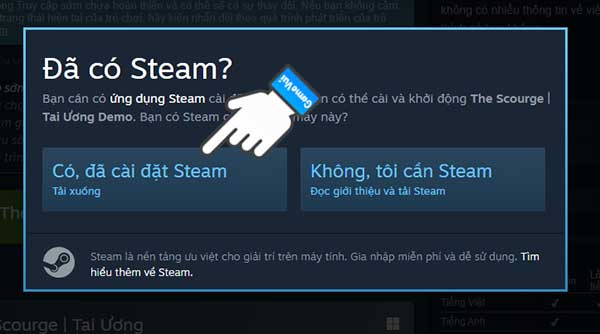 Có, đã cài đặt Steam