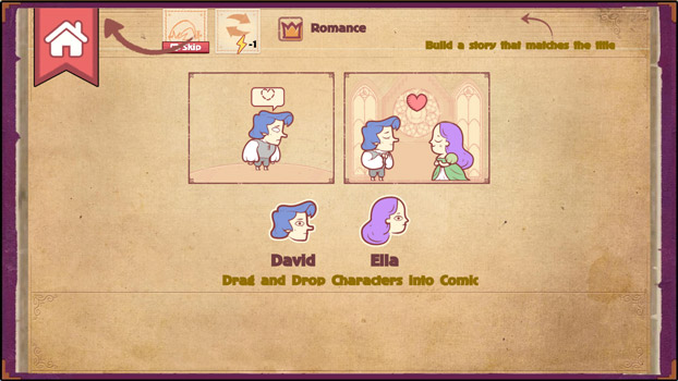 Sắp xếp các nhân vật để hoàn thành câu chuyện.