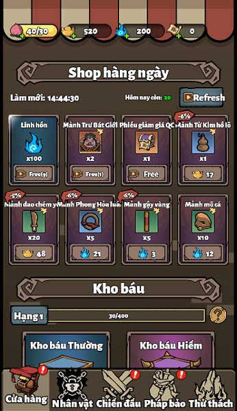 Cực kỳ nhiều vật phẩm trong Shop cửa hàng