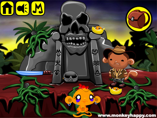 Chơi game Chú khỉ buồn: Đảo đầu lâu - GameVui.vn