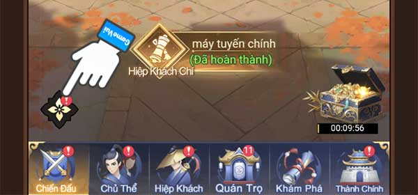 Chạm vào biểu tượng hoa thị