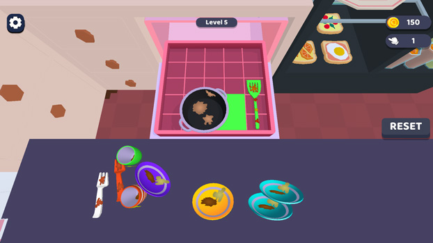 Sắp xếp các đồ vật vào máy rửa bát thật gọn gàng.