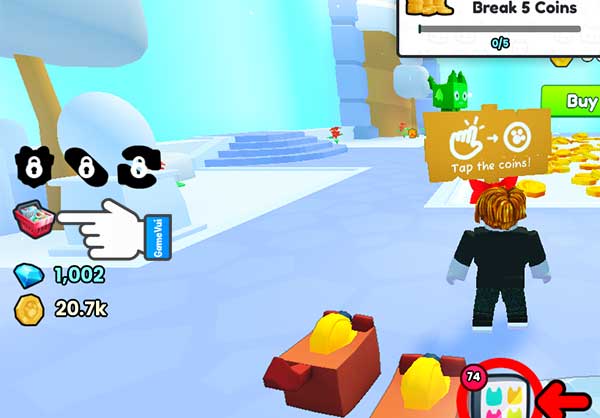 Nhấn vào biểu tượng giỏ hàng