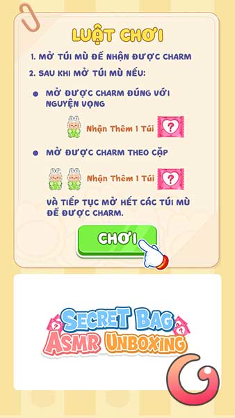 Luật chơi Secret Bag: ASMR Unboxing