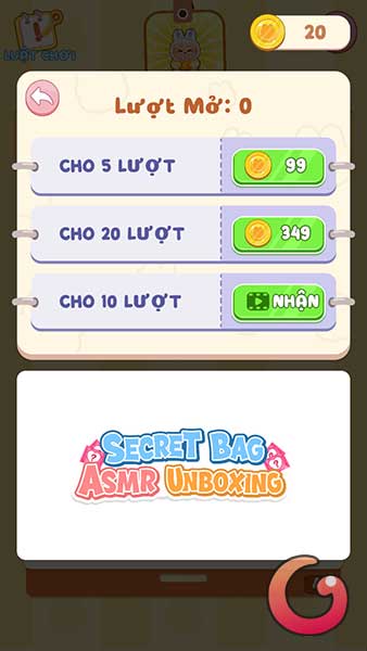 Mua số lượt xé túi mù