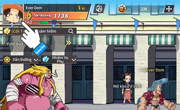 Chạm vào ảnh đại diện