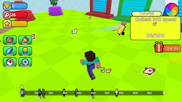 Thu thập thật nhiều vật phẩm tăng tốc