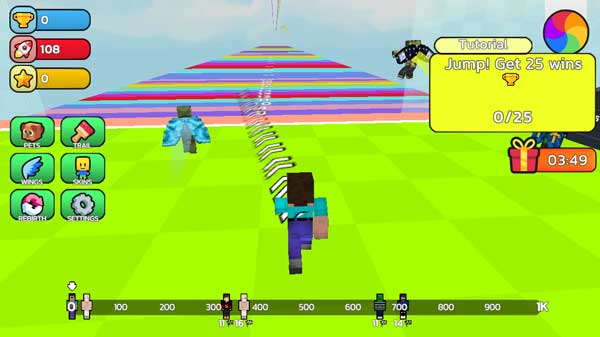 Thực hiện cú nhảy xa Robby