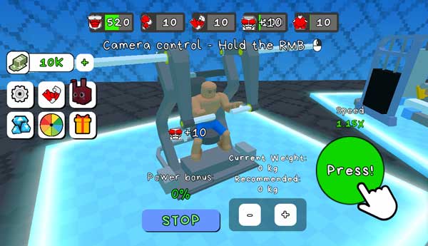 Click - bấm chuột liên tục để giúp Obby tăng sức mạnh