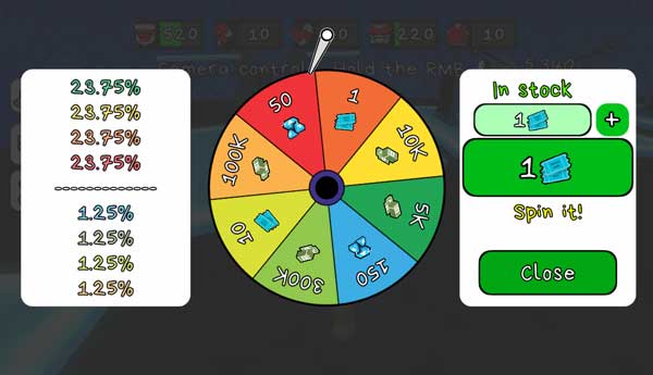 Vòng quay may mắn để nhận nhiều phần thưởng