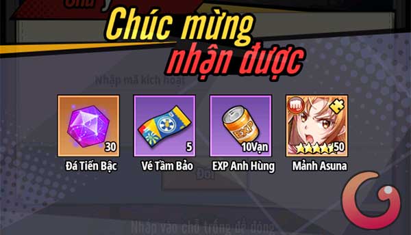 Phần thưởng đổi code