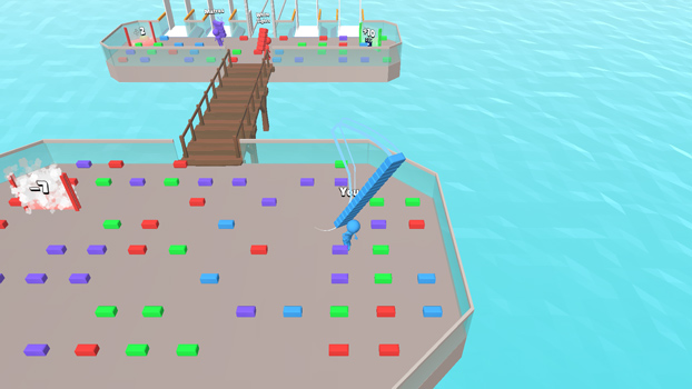 Thu nhặt các mảng cầu thang.