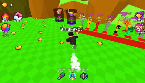 Điều khiển nhân vật di chuyển và thu thập tinh thể