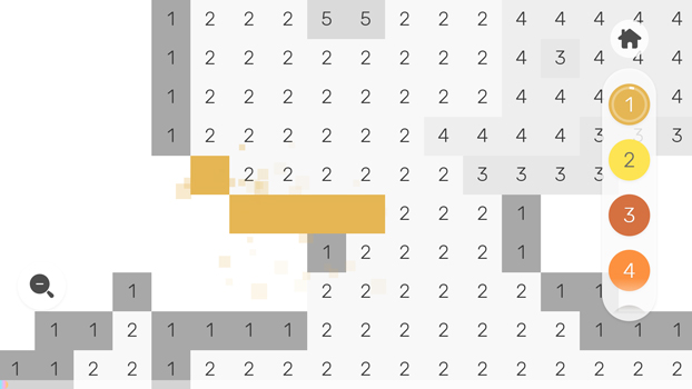Chọn màu sắc tô vào đúng ô được đánh số.