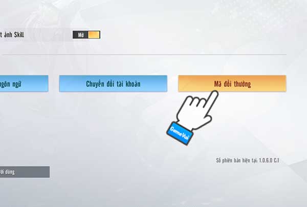 Chọn Mã đổi thưởng