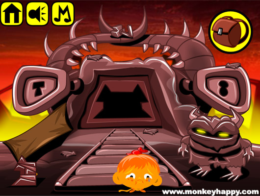 Chơi game Chú khỉ buồn: Ngắt đèn tháp quái vật - GameVui.vn