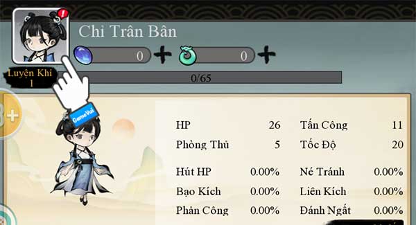 Chạm vào ảnh đại diện