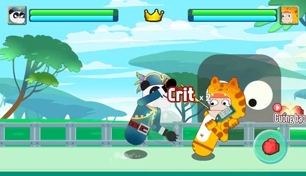 Võ sĩ sẽ tự động tấn công khi hướng về phía đối thủ