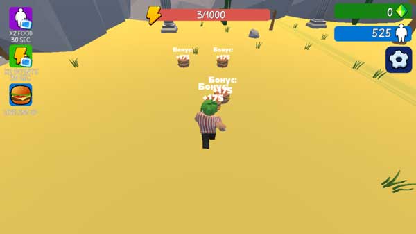 Điều khiển Obby di chuyển và thu thập đồ ăn