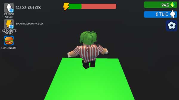 Khi Obby càng to lớn sẽ nhảy được xuống càng sâu