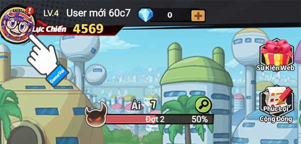 Chạm vào ảnh đại diện