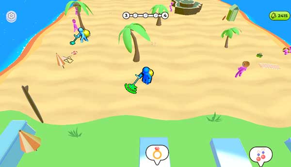 Khi vạch sóng chuyển sang màu xanh là lúc tìm thấy vật phẩm