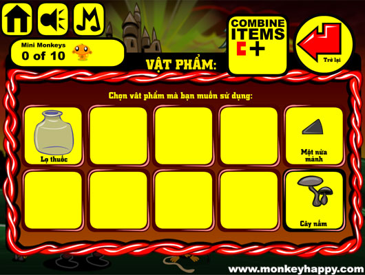 Ghép hoặc sử dụng các vật phẩm.