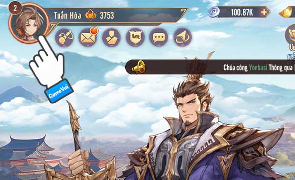 Chạm vào ảnh đại diện