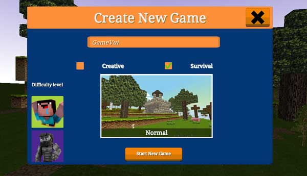 2 chế độ chính là sáng tạo và sinh tồn