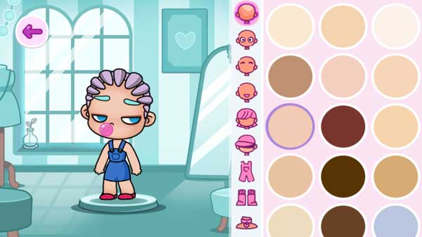 Tạo nhân vật bằng cách kết hợp mẫu mắt, tóc, quần áo phụ kiện thời trang