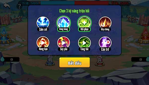 Hãy chọn đủ 3 phép thuật hỗ trợ trong trận