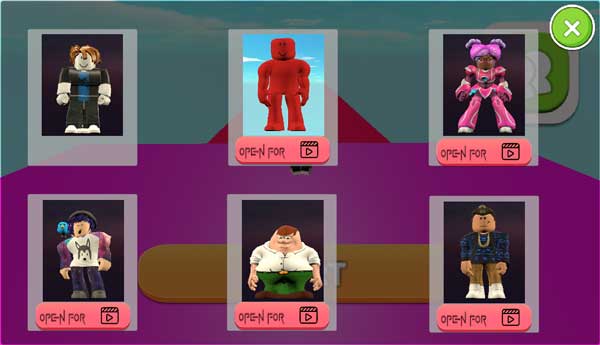 Xem video QC để mở khóa Skin Obby trong Shop cửa hàng