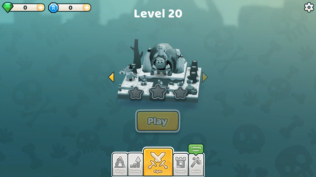 Có tất cả 20 màn chơi với độ khó tăng dần.