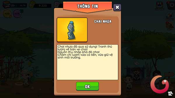 Gom lông vịt, vỏ chai, lon