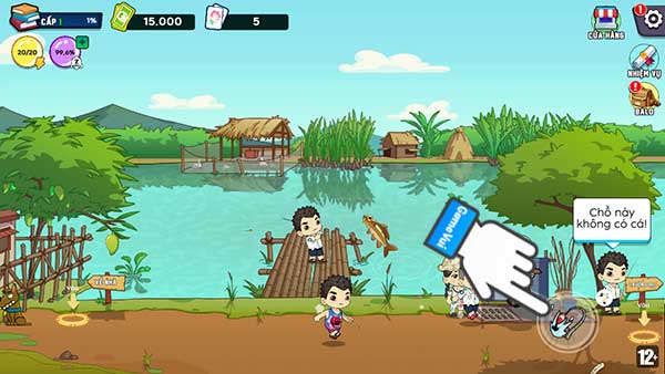 Kéo cần câu lên