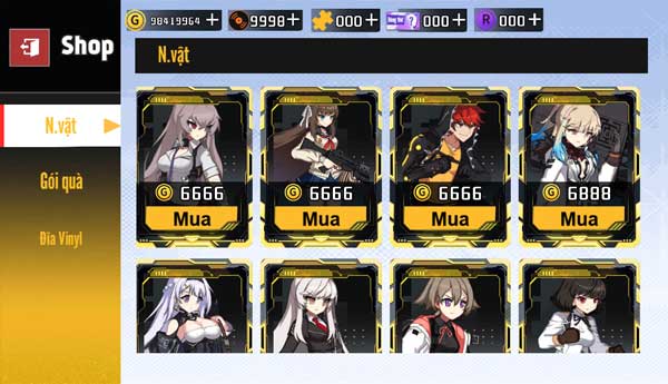 Hero có bán bằng xu vàng trong Shop