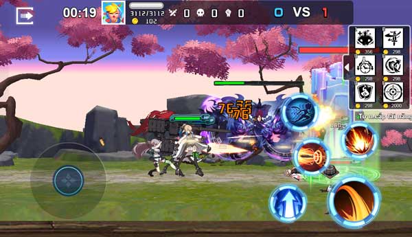 Dùng chiêu đánh thường hoặc kỹ năng để hạ gục đối thủ