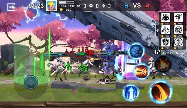 Phá hủy hết tất cả trụ của đối thủ để giành chiến thắng