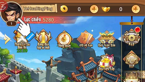 Chạm vào ảnh đại diện