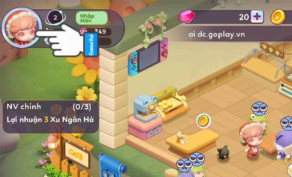 Chạm vào ảnh đại diện