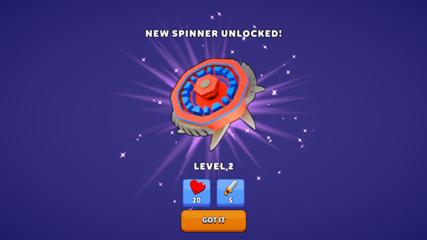 Mở khoá các con quay mới.