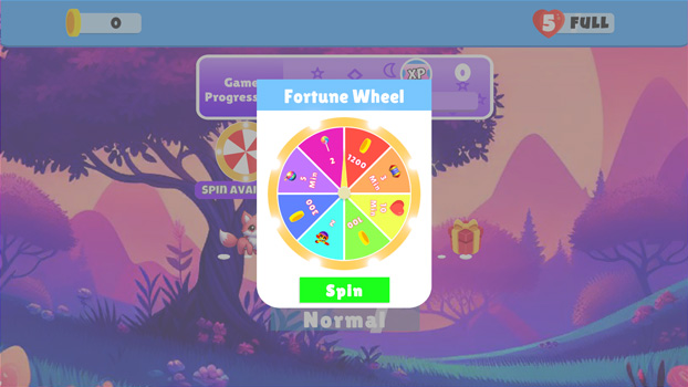 Vòng quay thưởng hằng ngày.