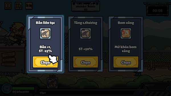 Khi đủ lượng kinh nghiệm sẽ lên cấp và chọn kỹ năng để nâng cấp