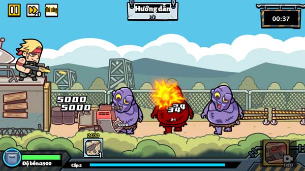 Sử dụng xe cơ giáp để diệt Zombie số lượng lớn
